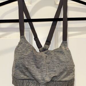 Under Armour Gray Sports Bra with Racerback Design